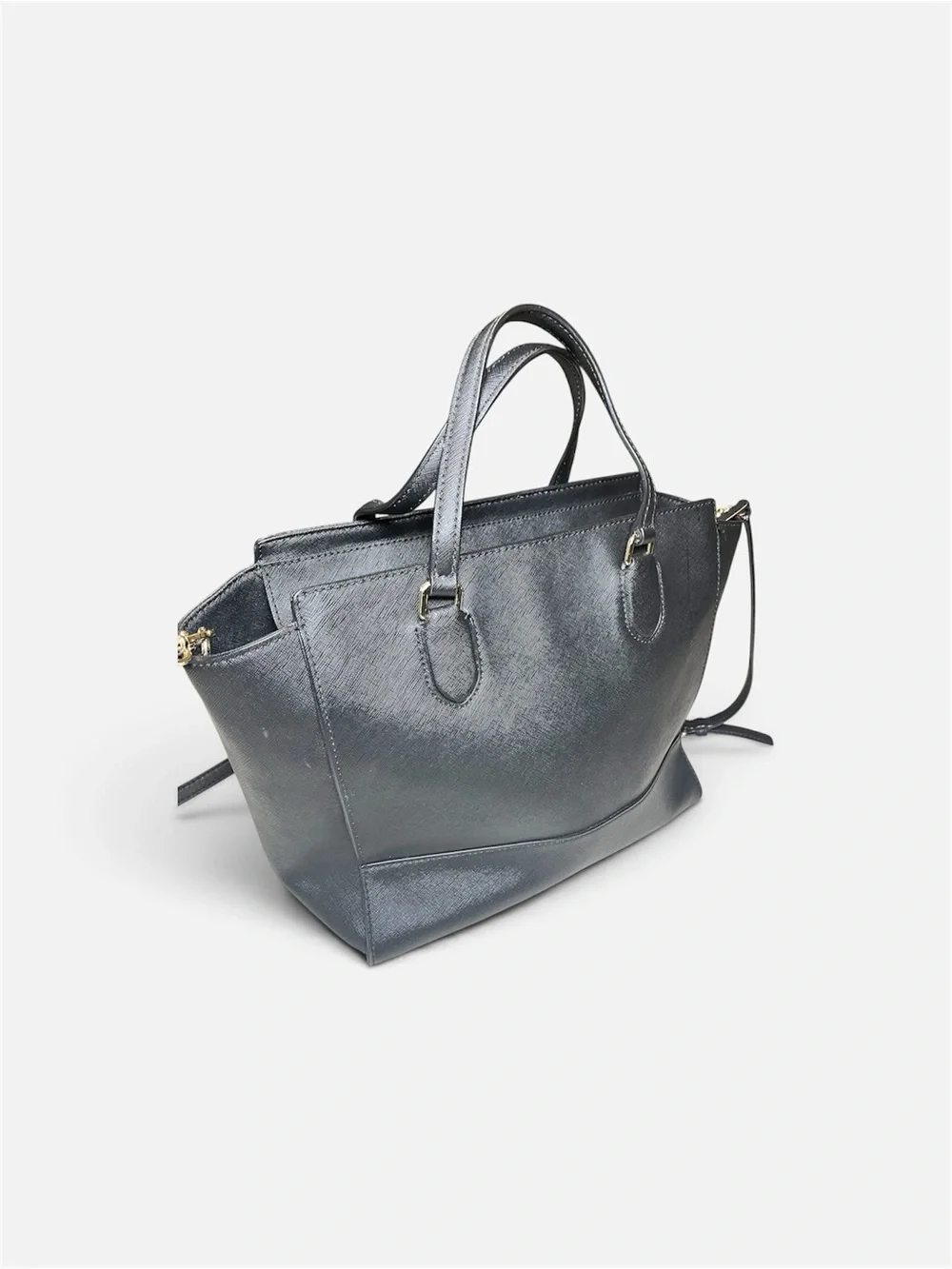 kate spade black leather satchel with detachable crossbody strap